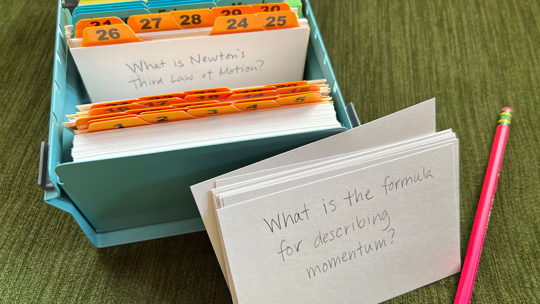 Memory work with flash cards